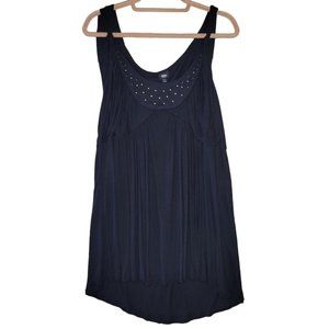 Vintage Mossimo Y2K Gladiator Black Metal Details Blouse Women Plus Size 1X